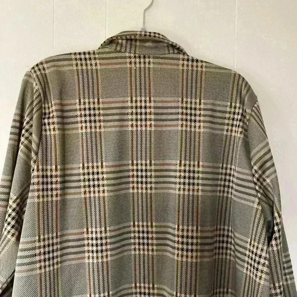 NWT Melloday Plaid Topper Jacket Brown New NWT Nordstrom Size 2X Polyester Rayon - Picture 6 of 7